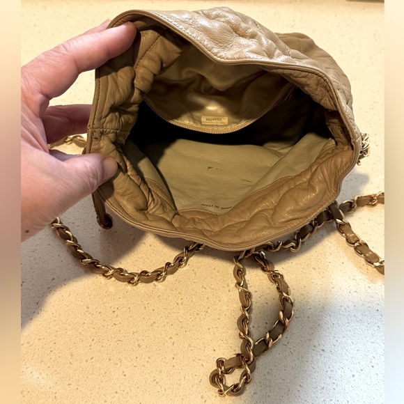 Chanel Beige/Camel Vintage Matelasse Mini Drawstring Bucket Bag - Picture 10 of 12